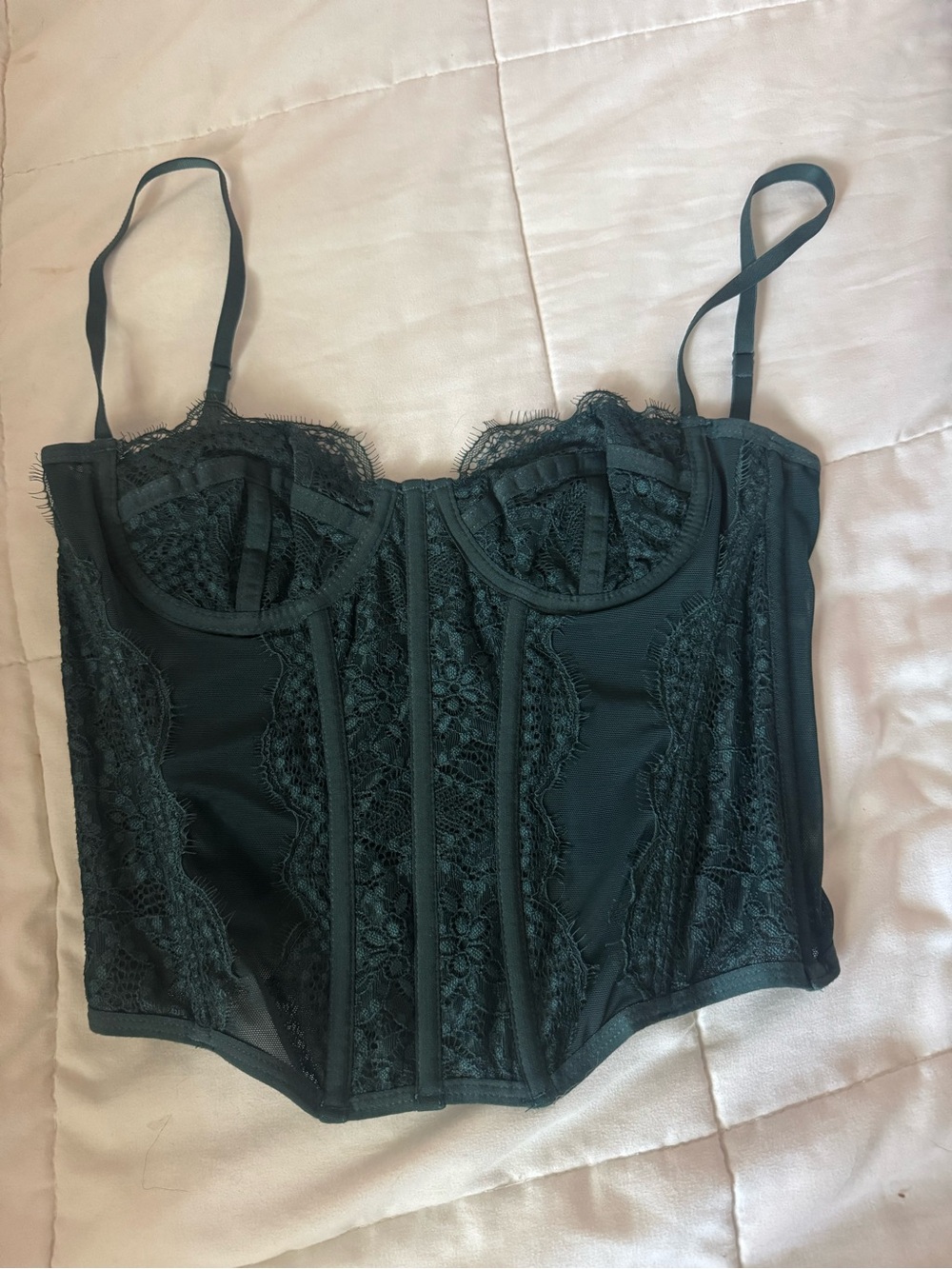 Urban Outfitters Black Lace Bustier Tank Top